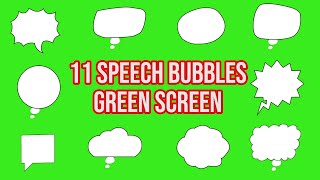 Top 11  Speech Bubbles Comic Green Screen  by Green Pedia [upl. by Onilegna]