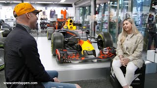 Ziggo bezoekt de Max Verstappen store voor de RB12 Rob van Gameren interviewt Victoria Verstappen [upl. by Eon]