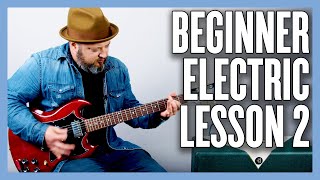 Beginner Electric Guitar Lesson 1 FINGER POWER CHORDS [upl. by Neysa620]