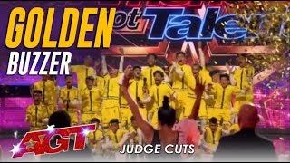 V Unbeatable Dwyane Wade Hits GOLDEN BUZZER For Indian Dance Group  Americas Got Talent [upl. by Cline219]