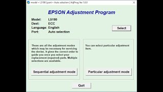 How to Reset Epson L5190 With Resetter [upl. by Fitts]