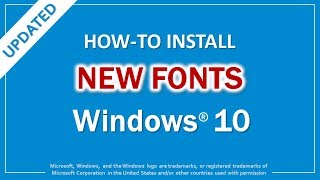 How to Install Fonts in Windows 10 Updated [upl. by Driscoll]