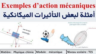 example daction mécanique Tronc commun 1er partie ألتأثيرات الميكانكية [upl. by Nnayllas989]