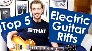 5 EASY Electric Guitar Riffs For Beginners [upl. by Tedd465]