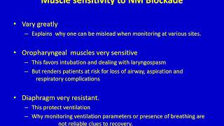 Neuromuscular Blocking and Reversal Agents  Dr Hessel [upl. by Nerrej]