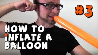 Balloon Basics 3  How to inflate a balloon [upl. by Anyg]