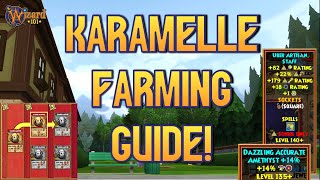 Wizard101 Karamelle Farming Guide Gear Spellements Jewels [upl. by Ilesara]