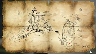 Assassins Creed IV Black Flag  treasure map 240 607 [upl. by Suoiradal]