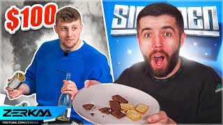 Eating ONLY Sidemen 100 Mukbang Food For 24 Hours [upl. by Aseena]