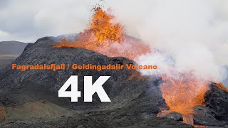 Fagradalsfjall  Geldingadalir Volcano in 4K [upl. by Yerac]