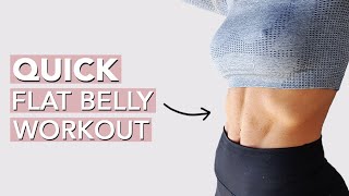 FLAT BELLY Workout for Women 10 mins [upl. by Ynnelg]