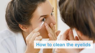 How to clean the eyelids for blepharitis treatment [upl. by Ayanat]