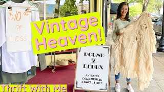 Antique Shopping in Vintage Clothing Heaven Thrift With Me [upl. by Nyladnor]