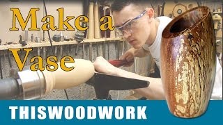 Woodturning  Log to Vase on the Wood Lathe [upl. by Orit]