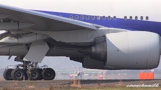 仙台空港 B777の離着陸 ANA Boeing 777200 Landing and Take off at Japan Sendai Airport 全日本空輸 ボーイング777 飛行機動画 [upl. by Ahseiym]