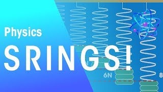 Springs  Forces amp Motion  Physics  FuseSchool [upl. by Orazal]