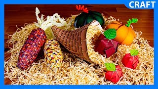 DIY Cornucopia  Easy Thanksgiving Paper Craft [upl. by Humfrid]