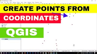 QGIS CREATE POINT FROM COORDINATE IN QGIS [upl. by Sergu579]