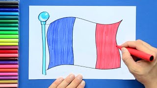 How to draw the National Flag of France [upl. by Aeet]