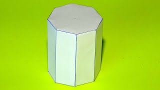 Como hacer un prisma octogonal  Octagonal prism [upl. by Ecadnac]