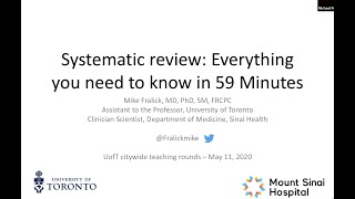 An Introduction to Systematic Review and Metaanalysis Everything you need to know in 59 minutes [upl. by Eenobe538]