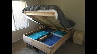 DIY Storage Bed with Gas Spring Assist [upl. by Marje]