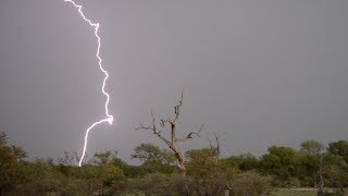 Amazing lightning bolts and thunder storm in Southern Africa [upl. by Enelhtac]