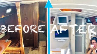 SAILBOAT INTERIOR RESTORATION PROJECT Boat Headliner Installation DIY [upl. by Viv]