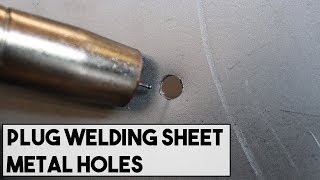 HOW TO PLUG WELD HOLES IN AUTO BODY PANELS [upl. by Kired]