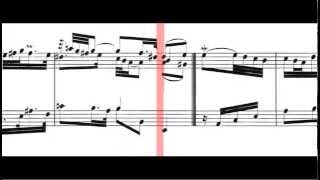 BWV 827  Partita No3 in A Minor Scrolling [upl. by Faden]