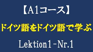 『ドイツ語をドイツ語で学ぶ』A1Deutschkurs Lektion1Nr1 [upl. by Nobie]