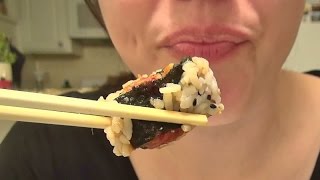 SassEsnacks ASMR  Sushi Dynamite Roll  Eating Sounds  Mukbang [upl. by Airogerg]