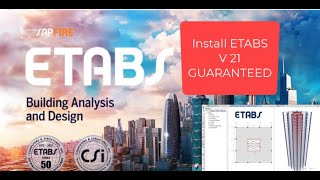 TUTORIAL ETABs v21 installation [upl. by Moretta]