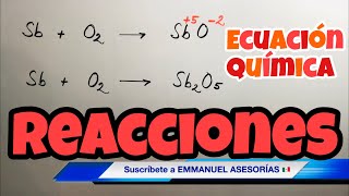 REACCIONES QUIMICAS  Ejercicios con Ecuaciones Químicas [upl. by Dihgirb87]