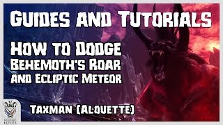 MHW Tutorial  How to dodge Behemoths Roar and Ecliptic Meteor [upl. by Smalley]