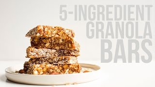 Healthy 5Ingredient Granola Bars  Minimalist Baker Recipes [upl. by Irek]