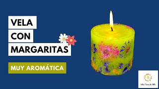 Como Hacer VELAS AROMÁTICAS Con Margaritas 🌼 [upl. by Binah]