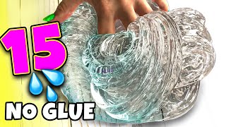 Testing 15 NO GLUE SLIME 1 INGREDIENT WATER SLIME and VIRAL SLIME RECIPES [upl. by Aicnarf]