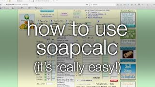 How to Use SoapCalc its easy [upl. by Laehplar965]