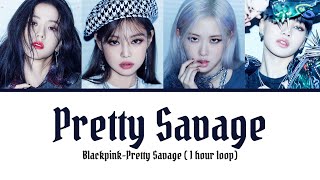 BLACKPINK Pretty Savage 1 Hour loop [upl. by Macgregor4]