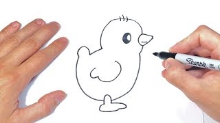 Cómo dibujar un Pollito Paso a Paso  Dibujo de Pollo [upl. by Acirat]