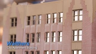 Model Railroad HO Scale Build  Walthers City Apartment Building [upl. by Tyrone]