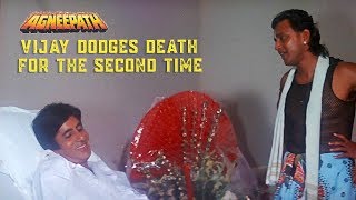 Vijay dodges death for the second time  Agneepath 1990  Amitabh Bachchan Mithun Chakraborty [upl. by Broeder]