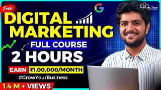 Digital Marketing Full Course for Beginners in 2 HOURS No Experience Needed  FREE [upl. by Turpin903]