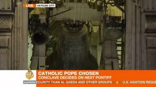 Conclave chooses new Catholic pope [upl. by Edward]