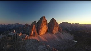 Flying on the Dolomites  4K Video 3 Zinnen  2 45quot [upl. by Eiffe]