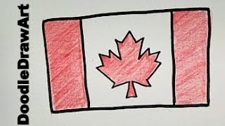 Drawing Idea How To Draw a Canadian Flag  Step by Step  Easy [upl. by Osnohpla653]