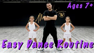 Easy Dance Routine  Hip Hop Dance Tutorial AGES 7  MihranTV [upl. by Seadon]