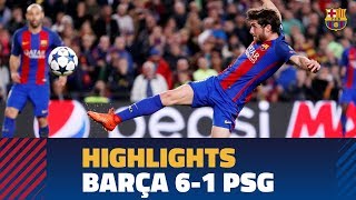 FC BARCELONA 61 PSG  Match highlights [upl. by Ttayw]