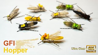 GFA Hopper  Foam Grasshopper Fly Indicator Fly  McFly Angler Dry Fly Tying Sessions [upl. by Anaerda470]